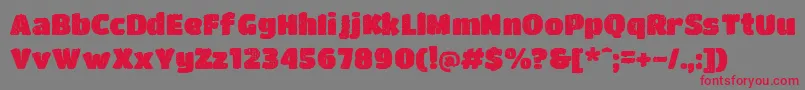 DCC   Bushido Font – Red Fonts on Gray Background