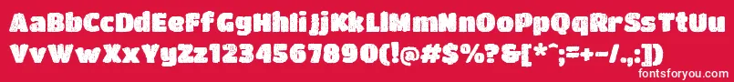 DCC   Bushido Font – White Fonts on Red Background