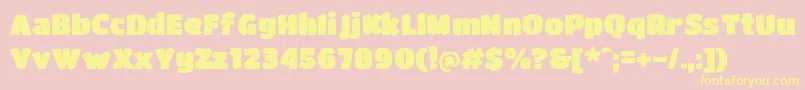 DCC   Bushido Font – Yellow Fonts on Pink Background