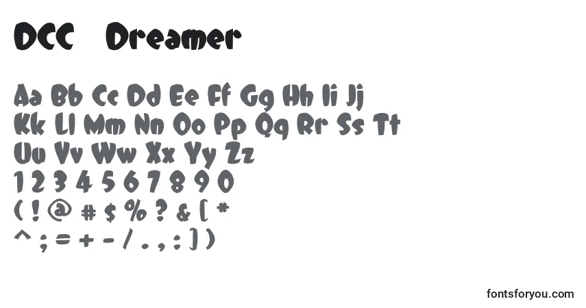 A fonte DCC   Dreamer – alfabeto, números, caracteres especiais