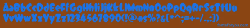 Шрифт DCC   Dreamer – синие шрифты на коричневом фоне