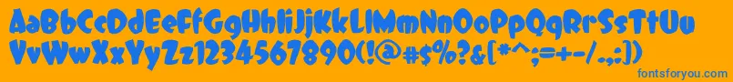 Шрифт DCC   Dreamer – синие шрифты на оранжевом фоне