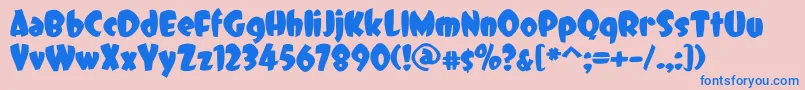 フォントDCC   Dreamer – ピンクの背景に青い文字
