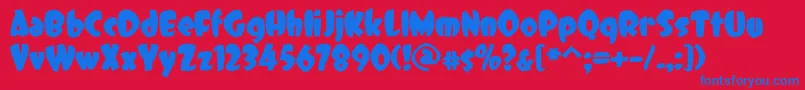 Шрифт DCC   Dreamer – синие шрифты на красном фоне