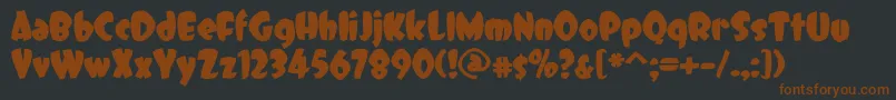 Шрифт DCC   Dreamer – коричневые шрифты на чёрном фоне