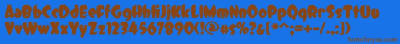 DCC   Dreamer-Schriftart – Braune Schriften auf blauem Hintergrund
