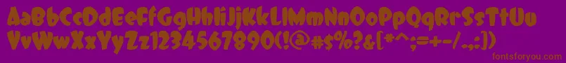 DCC   Dreamer-Schriftart – Braune Schriften auf violettem Hintergrund