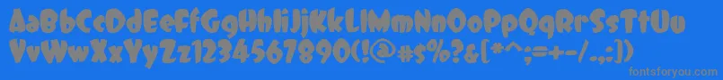 フォントDCC   Dreamer – 青い背景に灰色の文字