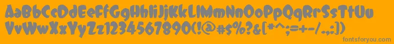 DCC   Dreamer-Schriftart – Graue Schriften auf orangefarbenem Hintergrund