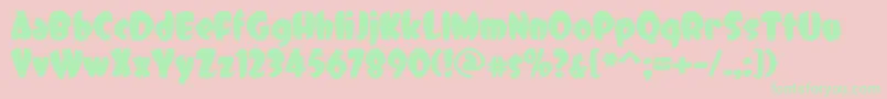 DCC   Dreamer Font – Green Fonts on Pink Background