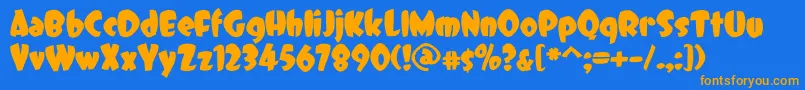 DCC   Dreamer Font – Orange Fonts on Blue Background