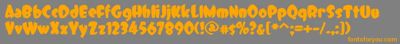 フォントDCC   Dreamer – オレンジの文字は灰色の背景にあります。