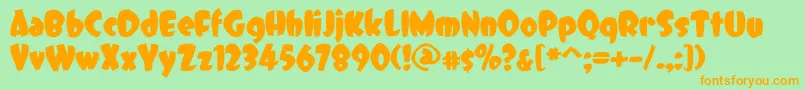 DCC   Dreamer Font – Orange Fonts on Green Background