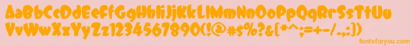 DCC   Dreamer-fontti – oranssit fontit vaaleanpunaisella taustalla