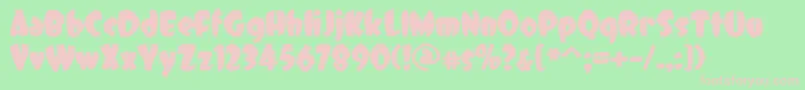 DCC   Dreamer-fontti – vaaleanpunaiset fontit vihreällä taustalla