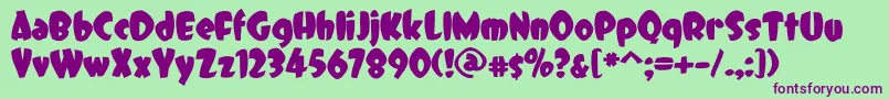 DCC   Dreamer-fontti – violetit fontit vihreällä taustalla