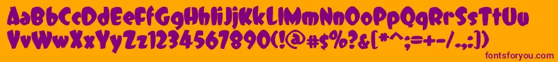 Шрифт DCC   Dreamer – фиолетовые шрифты на оранжевом фоне
