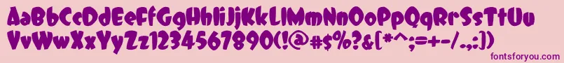 DCC   Dreamer-fontti – violetit fontit vaaleanpunaisella taustalla