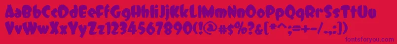 Czcionka DCC   Dreamer – fioletowe czcionki na czerwonym tle