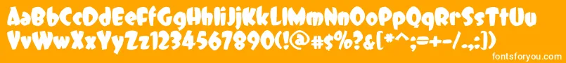 DCC   Dreamer Font – White Fonts on Orange Background