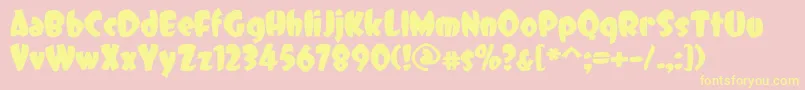 DCC   Dreamer-Schriftart – Gelbe Schriften auf rosa Hintergrund