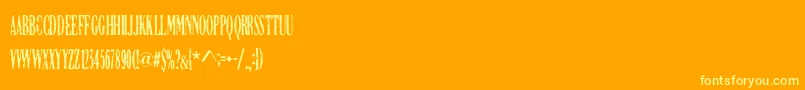 DCC   Manifest Font – Yellow Fonts on Orange Background