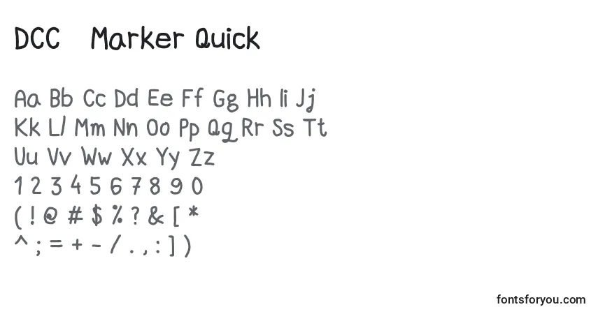Czcionka DCC   Marker Quick – alfabet, cyfry, specjalne znaki