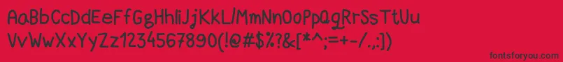 DCC   Marker Quick Font – Black Fonts on Red Background