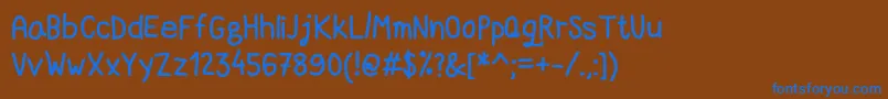 DCC   Marker Quick Font – Blue Fonts on Brown Background