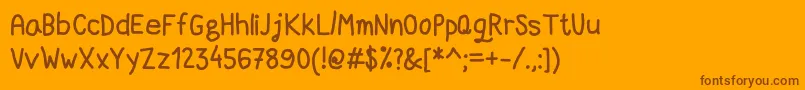 DCC   Marker Quick Font – Brown Fonts on Orange Background