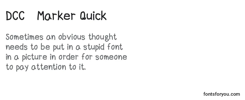 DCC   Marker Quick Font