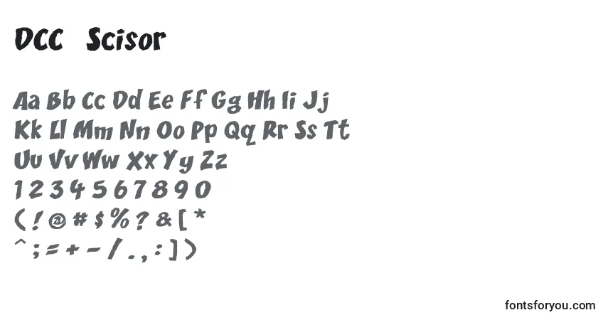 Fuente DCC   Scisor - alfabeto, números, caracteres especiales