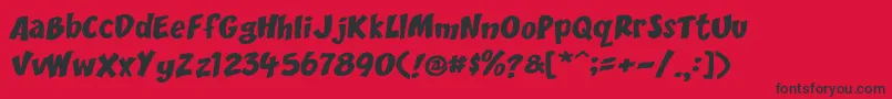 DCC   Scisor Font – Black Fonts on Red Background