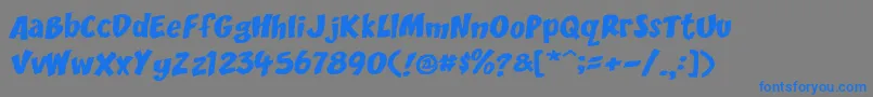 DCC   Scisor Font – Blue Fonts on Gray Background