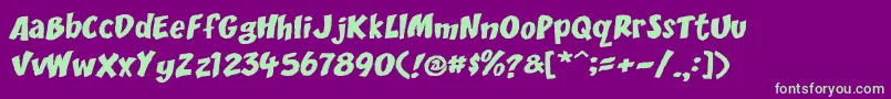 DCC   Scisor Font – Green Fonts on Purple Background