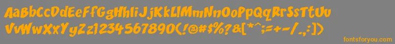 DCC   Scisor Font – Orange Fonts on Gray Background