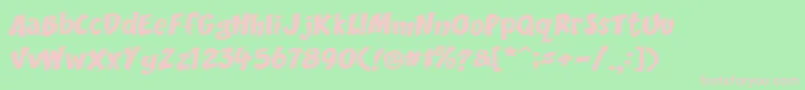 DCC   Scisor Font – Pink Fonts on Green Background