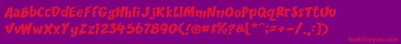 DCC   Scisor-Schriftart – Rote Schriften auf violettem Hintergrund