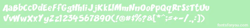 DCC   Scisor Font – White Fonts on Green Background