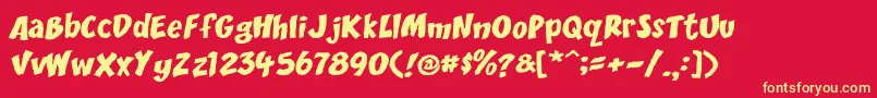 DCC   Scisor Font – Yellow Fonts on Red Background