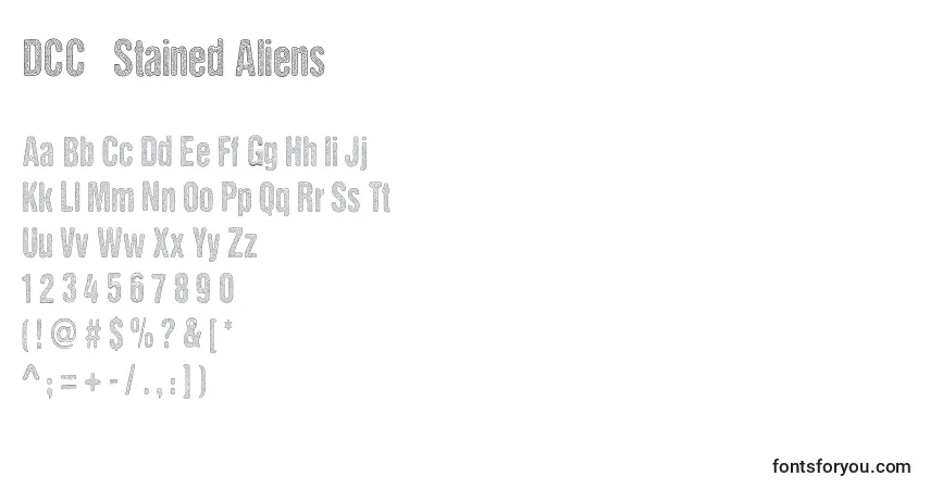 Schriftart DCC   Stained Aliens – Alphabet, Zahlen, spezielle Symbole