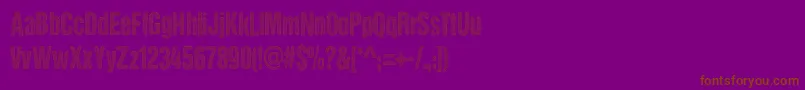 フォントDCC   Stained Aliens – 紫色の背景に茶色のフォント