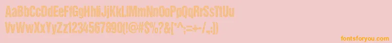 DCC   Stained Aliens Font – Orange Fonts on Pink Background