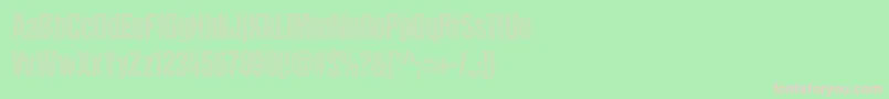 Czcionka DCC   Stained Aliens – różowe czcionki na zielonym tle