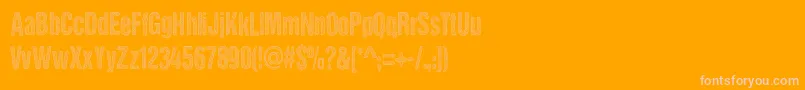 DCC   Stained Aliens-Schriftart – Rosa Schriften auf orangefarbenem Hintergrund