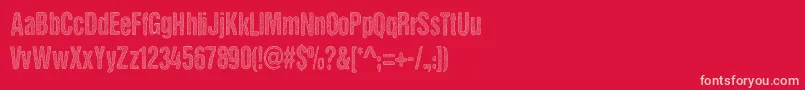 DCC   Stained Aliens-fontti – vaaleanpunaiset fontit punaisella taustalla