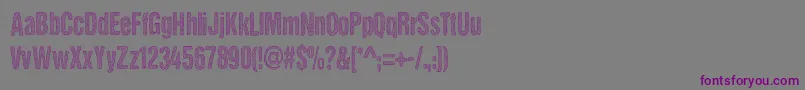 Шрифт DCC   Stained Aliens – фиолетовые шрифты на сером фоне