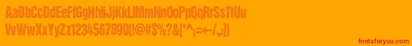 DCC   Stained Aliens Font – Red Fonts on Orange Background