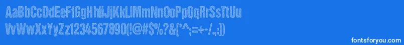 DCC   Stained Aliens-fontti – valkoiset fontit sinisellä taustalla