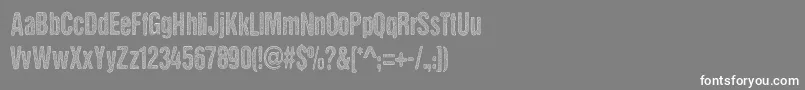 DCC   Stained Aliens-fontti – valkoiset fontit harmaalla taustalla